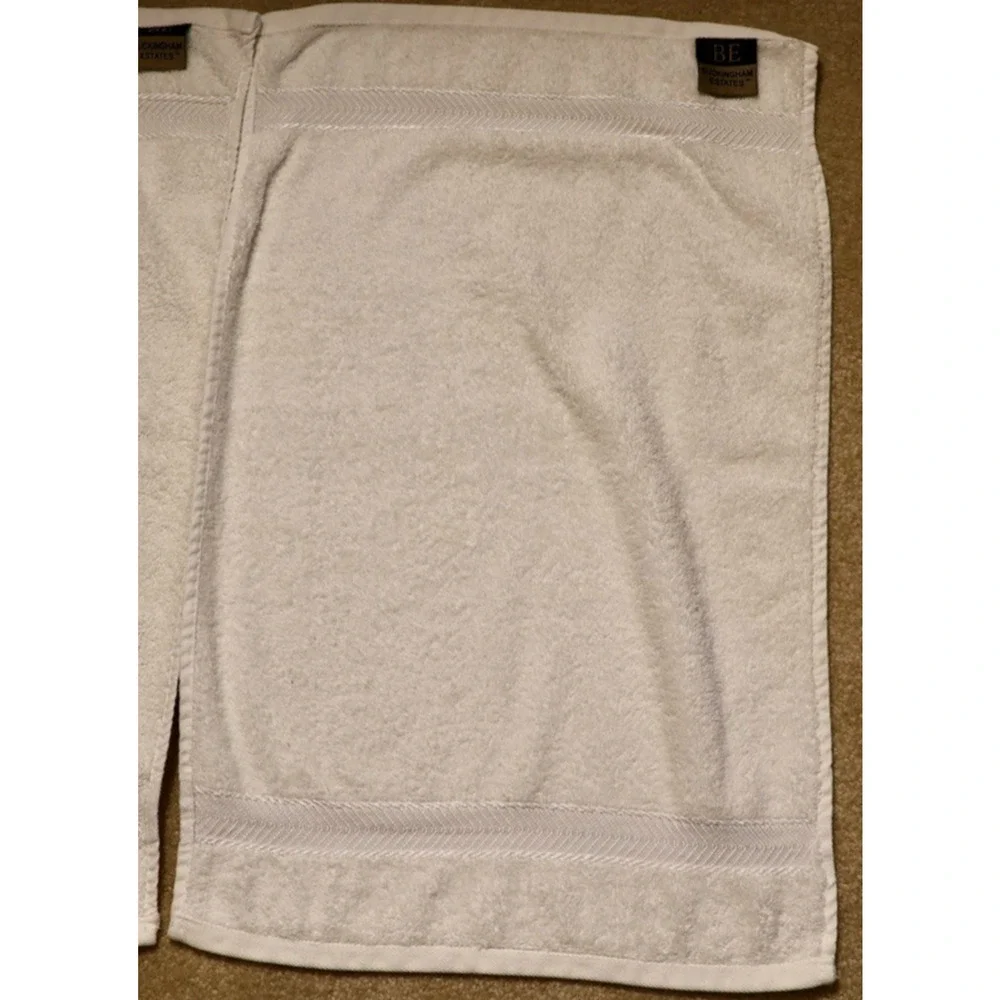 Bath Hand Towel Set of 2 Solid Off-White Buckingham Estates India 24x15